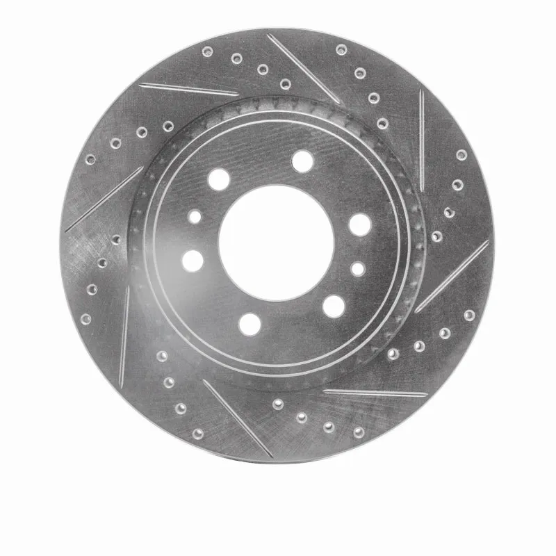R1 07-21 Ford F-150 RWD Front Right Drilled & Slotted Silver Brake Rotor