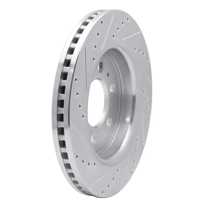 R1 07-21 Ford F-150 RWD Front Right Drilled & Slotted Silver Brake Rotor