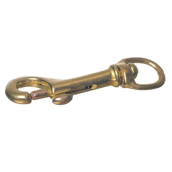 1852 Pistolhake av mässing, öga 12 mm l-72 mm