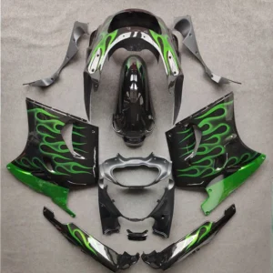 1993-2003 Kawasaki ZZR1100 Amotopart Injection Fairing Kit Bodywork Plastic #104
