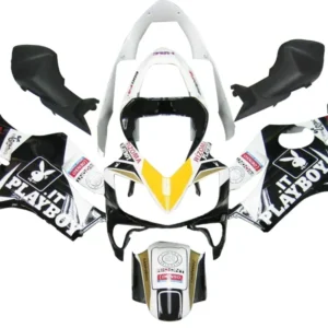 2001-2003 Honda CBR 600 F4i Svart & Vita Playboy Racing-kåpor Generiska