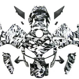2003-2004 Honda CBR 600 RR Black White Silver Camouflage Racing Fairings Generic
