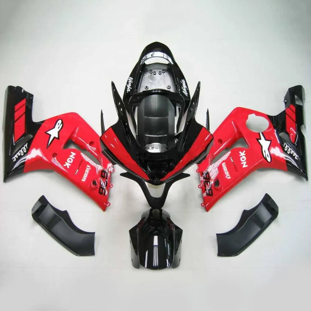 2003-2004 KAWASAKI ZX6R 636 AMOTOPART INJEKTION FAIRING KIT BOODYWORK ABS #114