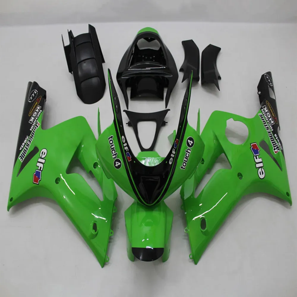 2003-2004 Kawasaki ZX6R 636 Injektionsmässa Kit Bodywork Plastic ABS#124