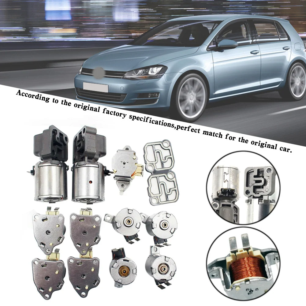 2004-2010 Volkswagen Caddy Van 6 SP F/AWD L4 1.9L Ny 02E Automatisk transmissionssolenoider 6SPEED KIT DQ250 DSG