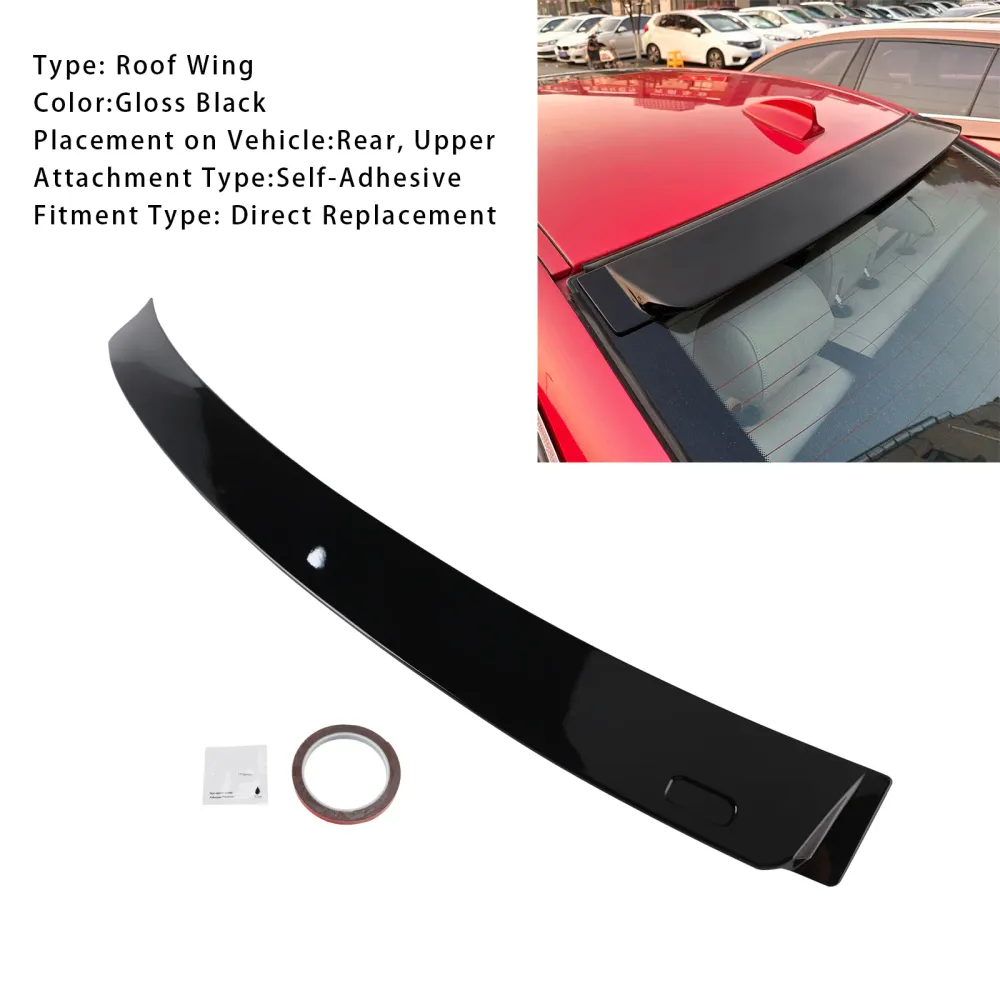 2004-2013 BMW 3-serie Sedan E90 M3 Sedan E90-modeller Glanssvart Bakre takspoiler Fönstervinge