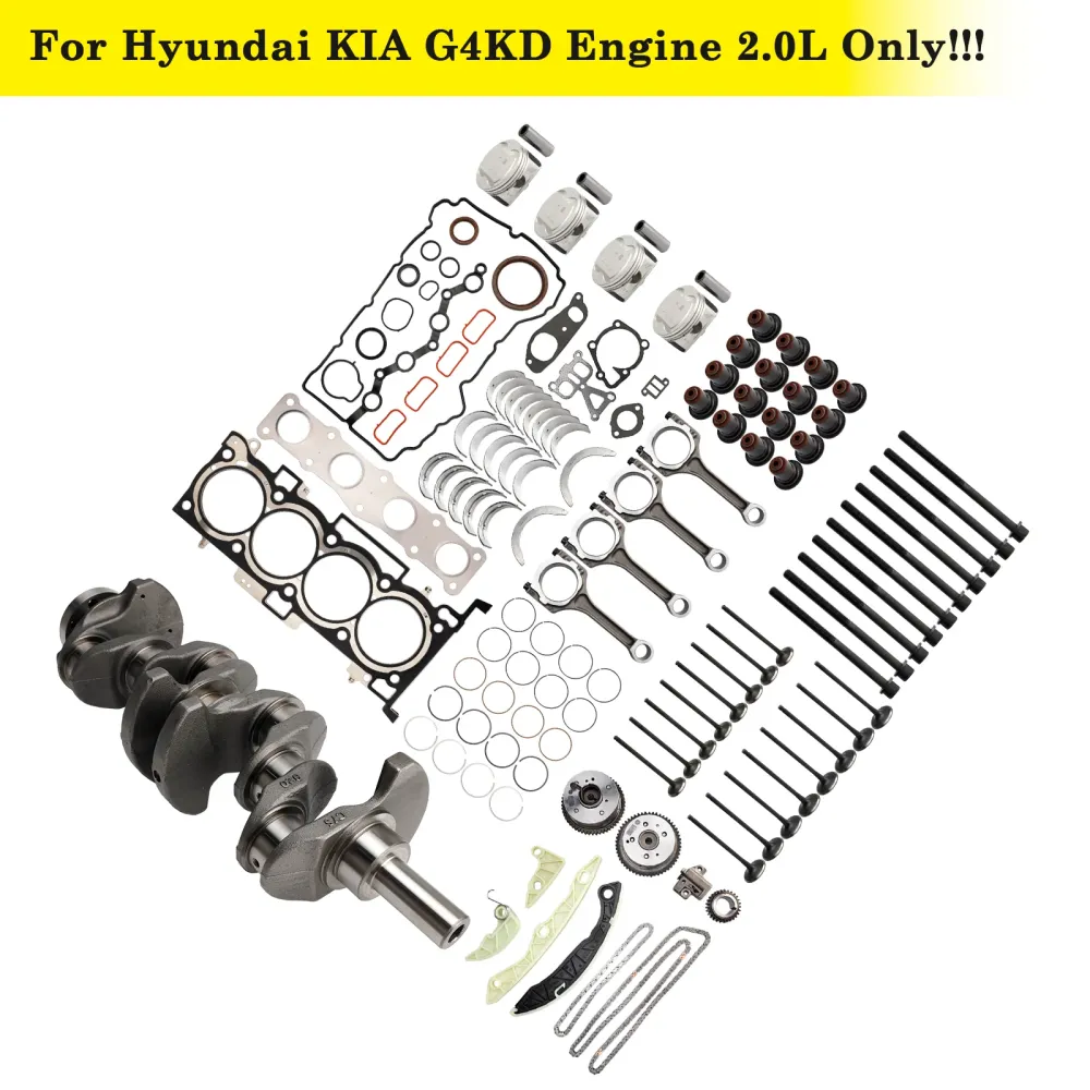 2005-2010 Hyundai Sonata G4KD 2.0L Rekonstruktionssats för motoröversyn Vevaxelstänger Timingsats