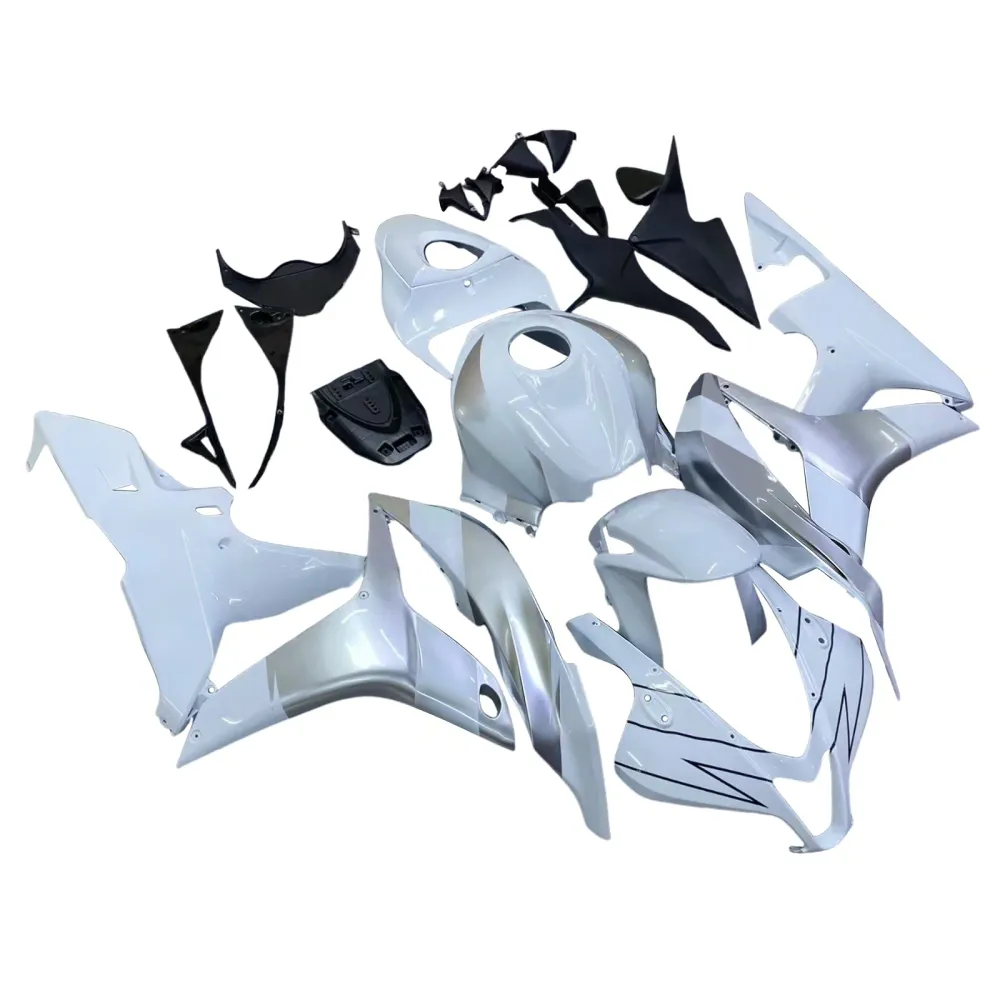 2007-2008 Honda CBR 600 RR Silver & Vita Repsol Racing-kåpor Generiska