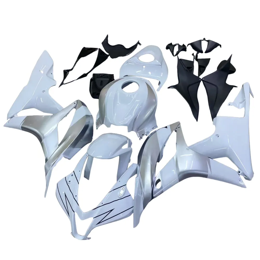 2007-2008 Honda CBR 600 RR Silver & Vita Repsol Racing-kåpor Generiska