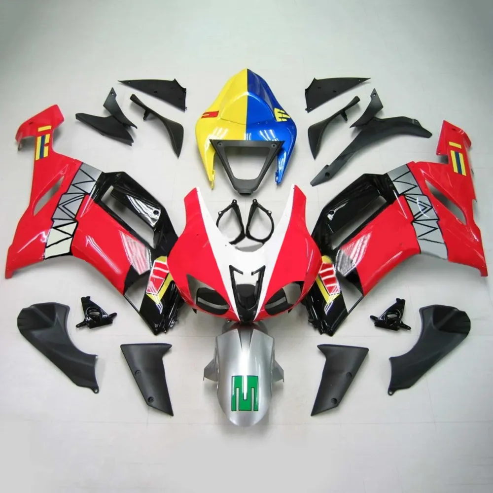 2007-2008 KAWASAKI ZX6R 636 AMOTOPART INJEKTION FAIRING KIT BOODYWORK ABS #135