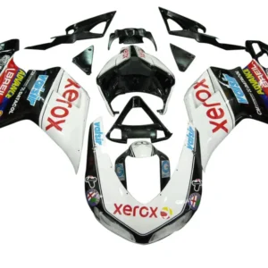 2007-2012 Ducati 1098/1198/848 Vit & Svart karosseri kåpa ABS formsprutningsgjutform 6# Generisk