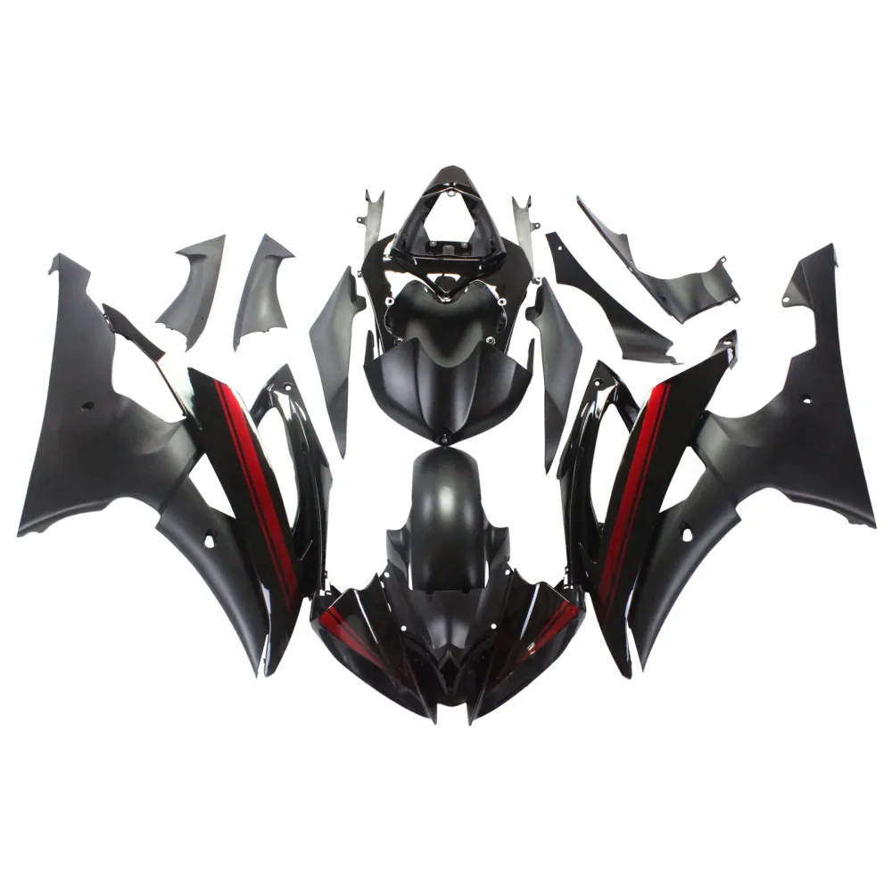 2008-2016 Yamaha YZF 600 R6 Injection Fairing Kit Karosseri Plast ABS #150