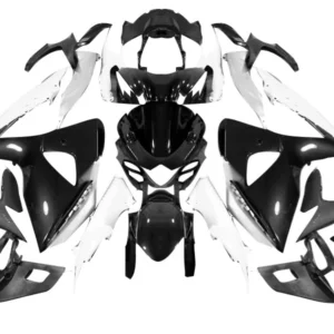 2009-2016 Suzuki GSXR 1000 Svart & Vita GSXR Racing-kåpor Generiska