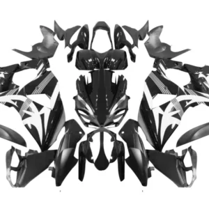 2009-2016 Suzuki GSXR 1000 Svart & Vita Tribal Racing-kåpor Generiska