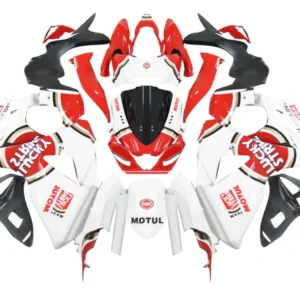 2009-2016 Suzuki GSXR 1000 Vit & Röda Lucky Strike Racing-kåpor Generiska