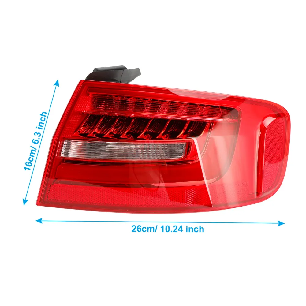 2013, 2015-2016 Audi A4 Quattro (undermodell: Premium, Premium Plus) Höger yttre bakljus bakljus 8K5945096AC