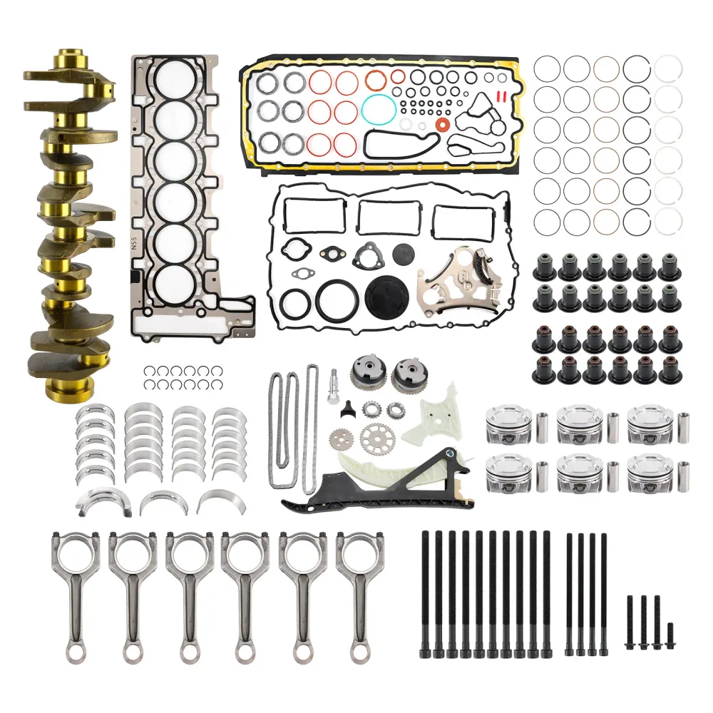 2013-2016 BMW 435i F32 F33 F36 N55 3.0L Motor Ombyggnation Kolvar Packningar Kit Vevaxelstänger Timing Set 11212163665