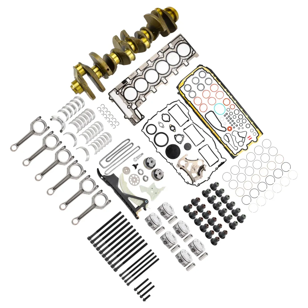 2013-2016 BMW 435i F32 F33 F36 N55 3.0L Motor Ombyggnation Kolvar Packningar Kit Vevaxelstänger Timing Set 11212163665