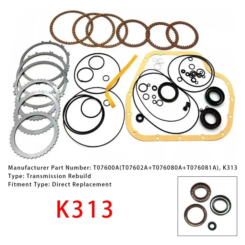 2014-2016 TOYOTA AURIS 1.8L autoväxellåda Master Rebuild Kit Översyn K313