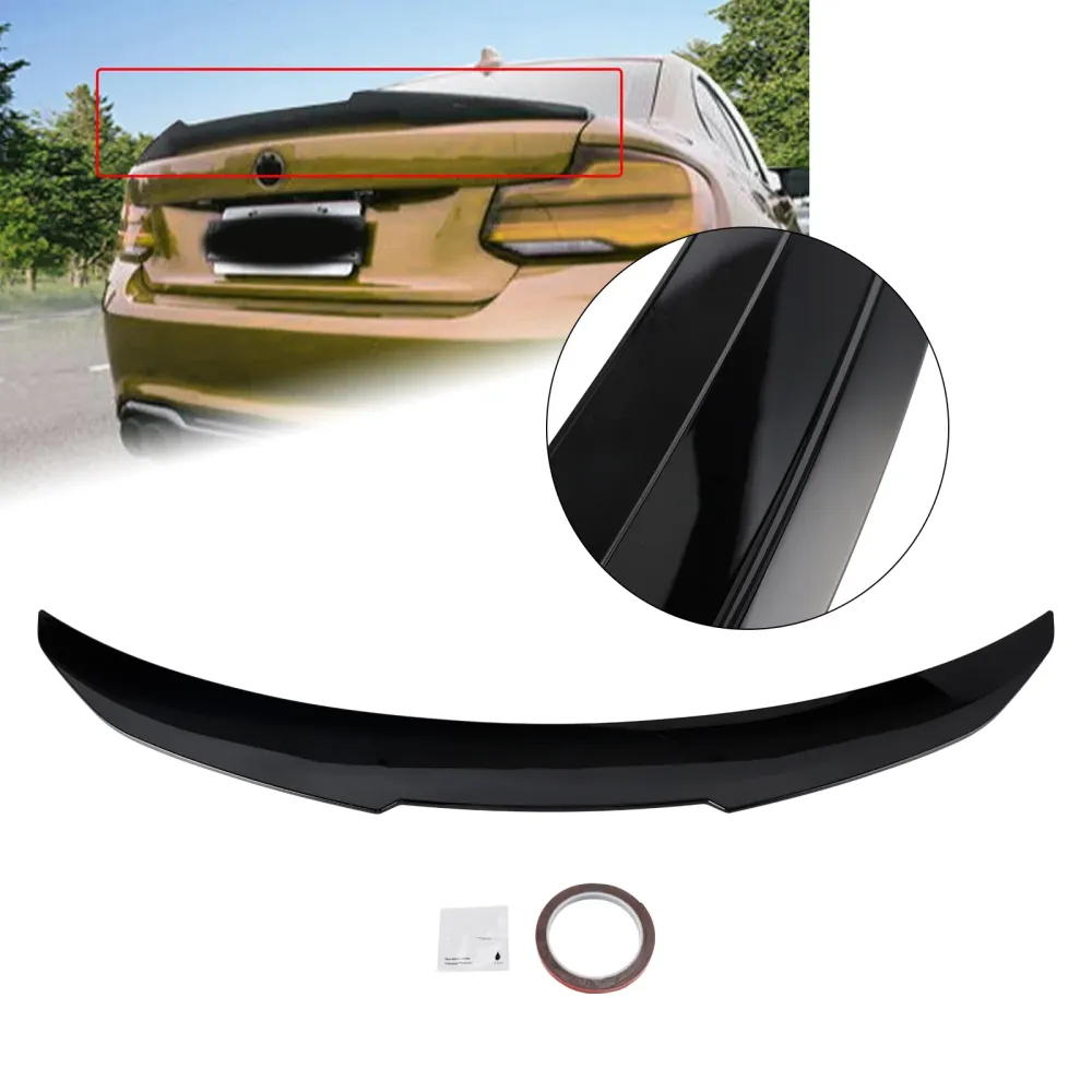 2014-2021 BMW 2-serie F22 2-dörrars kupémodell Endast glanssvart bakre bagagerumsspoiler