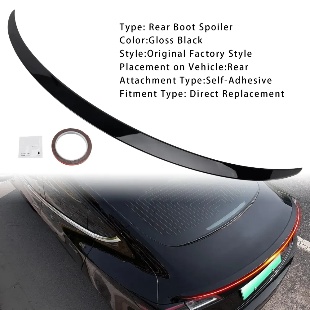 2017-2023 Tesla Model 3 Original Factory Style Gloss Black Bakre Boot Spoiler Generic
