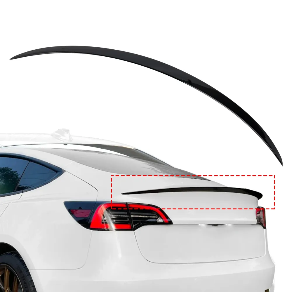 2017-2023 Tesla Model 3 Original Factory Style Gloss Black Bakre Boot Spoiler Generic
