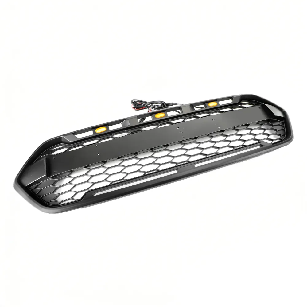 2018 2019 2020 2021 2022 2023 Ford Transit Custom Raptor Style Trail med 3LED matt svart främre stötfångargaller