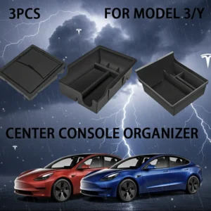3st Center Console Organizer Tray Fit Tesla Model 3/Y Armest Hidden Cubby Drawer Storage Box Interiör Tillbehör