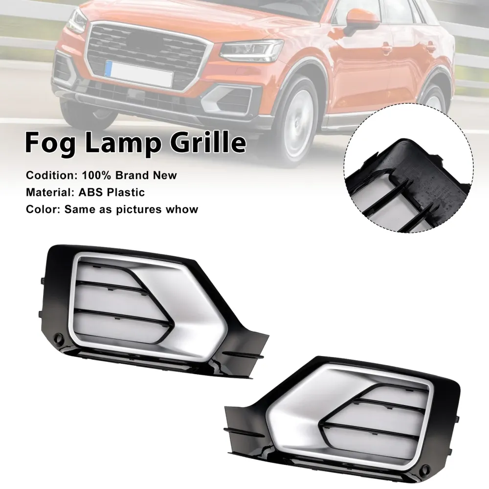 Audi Q2 2016-2020 2ST främre stötfångargaller Dimljusgaller 81A807681G 81A807682G