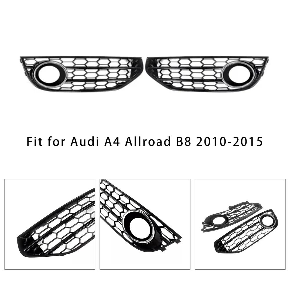 Audi A4 Allroad B8 2010-2015 Främre stötfångare Honeycomb Dimgaller Kåpa Krom 8K0807681J 8K0807681H