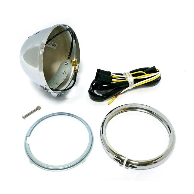 Bates 4-1/2" Strålkastarhus Bottenfäste Krom