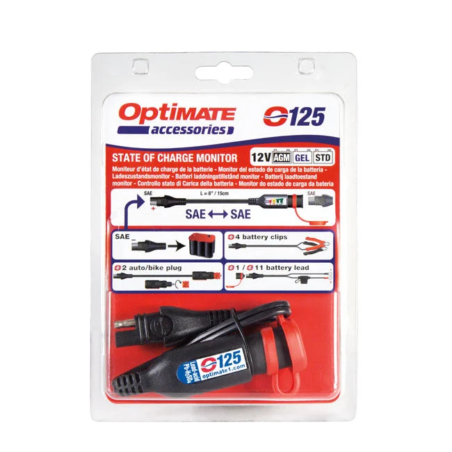 Batteriladdare TecMate Optimate Monitor O-125 kabel