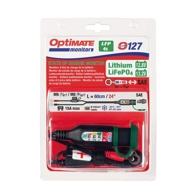 Batteriladdare TecMate Optimate Monitor O-127 Kabel Lithium