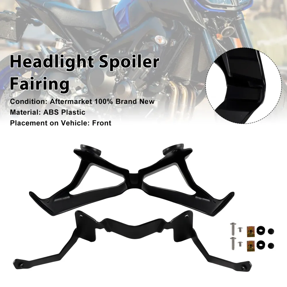 Frontstrålkastare Winglet Fin Fairing Aerodynamik för Yamaha MT-09 2017-2020