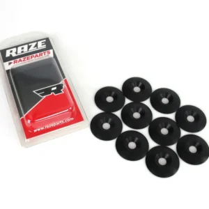 Försänkt Aluminiumbricka 8x34mm Svart 10-Pack