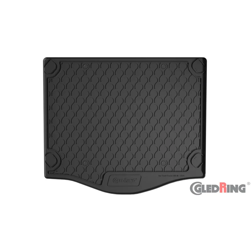 Geldring, Gummimatta för bagageutrymme, passar Ford Focus III HB 5-dörrars 2011-2018 (smal reservdäck)