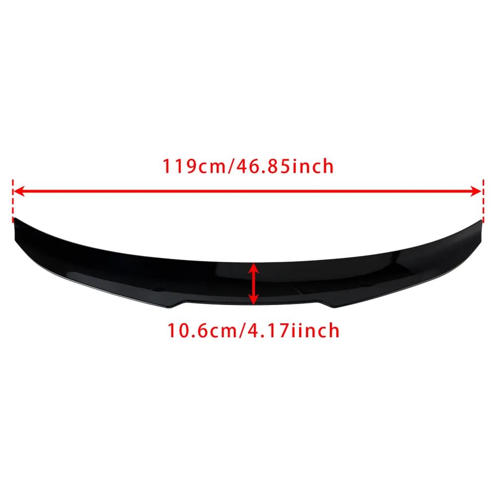 Glanssvart Bakre Boot Spoiler För BMW 3-serie E92 06-13 Coupe PSM Style