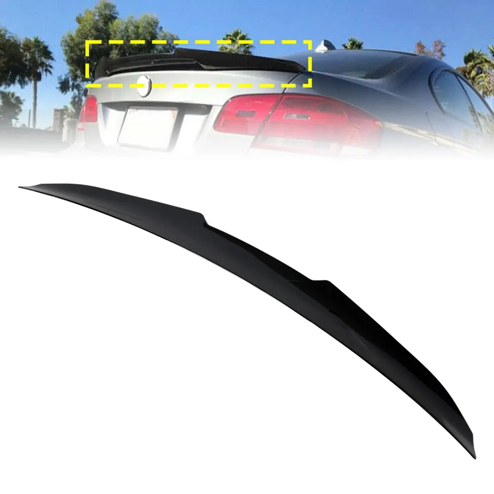 Glanssvart Bakre Boot Spoiler För BMW 3-serie E92 06-13 Coupe PSM Style