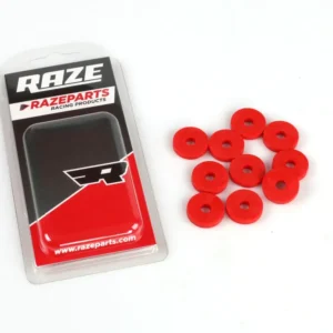 Gummibricka 6x20mm Röd 10-Pack