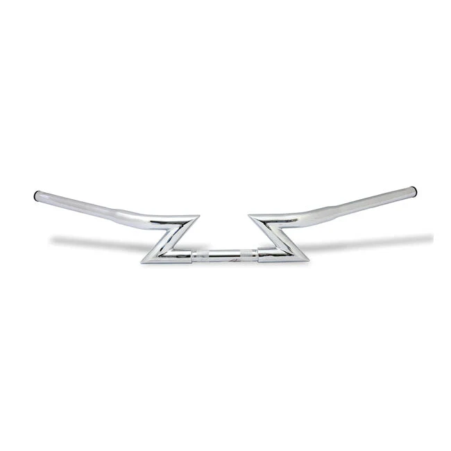 Highway Hawk 1-1/4" Z-Bar MC Styre Slotted Krom
