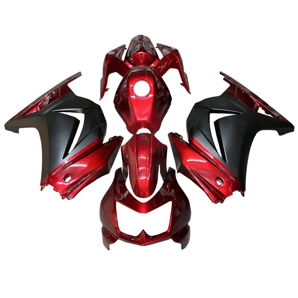 Injection Fairing Kit Bodywork Plast ABS passform för Kawasaki EX250 Ninja250R 2008-2012