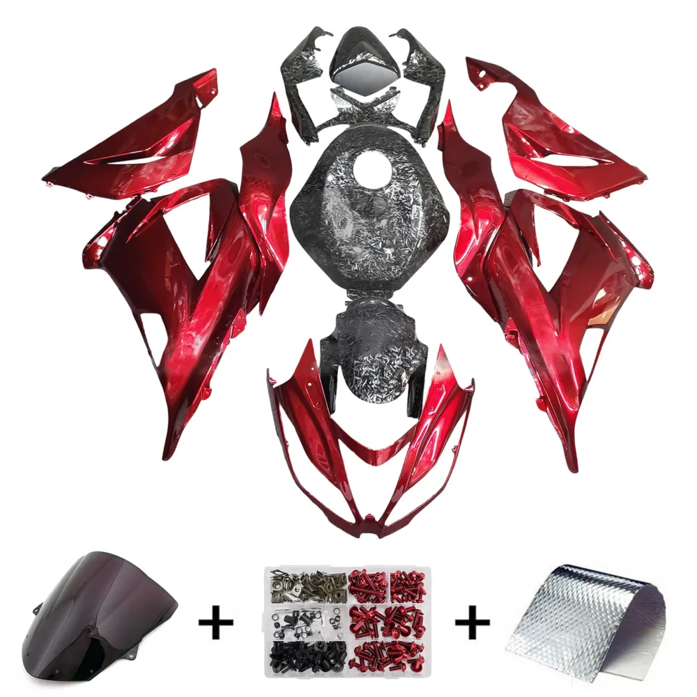 Injection Fairing Kit Bodywork Plast ABS passform för Kawasaki ZX6R 636 2013-2018