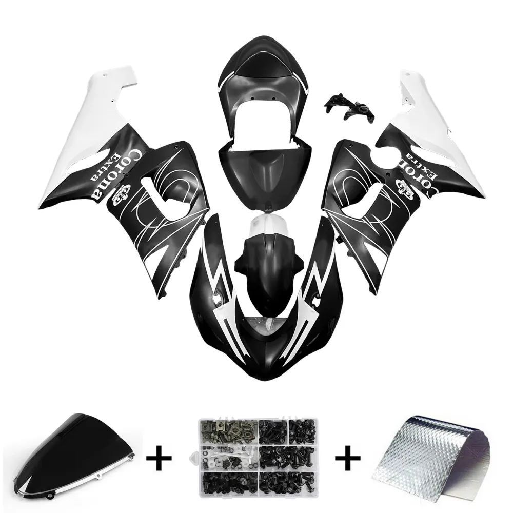 Injection Fairing Kit Bodywork Plast ABS passform för Kawasaki ZX6R 636 2005-2006