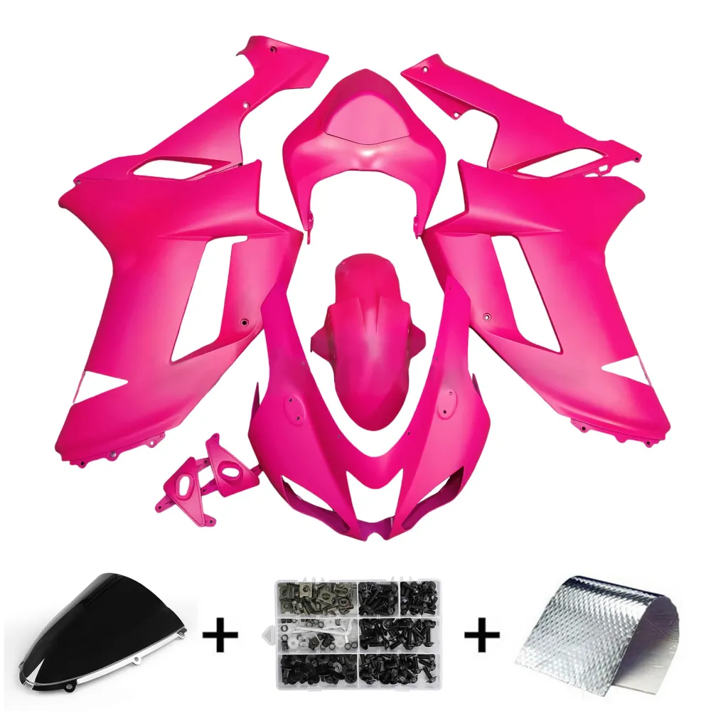 Injection Fairing Kit Bodywork Plast ABS passform för Kawasaki ZX6R 636 2007-2008