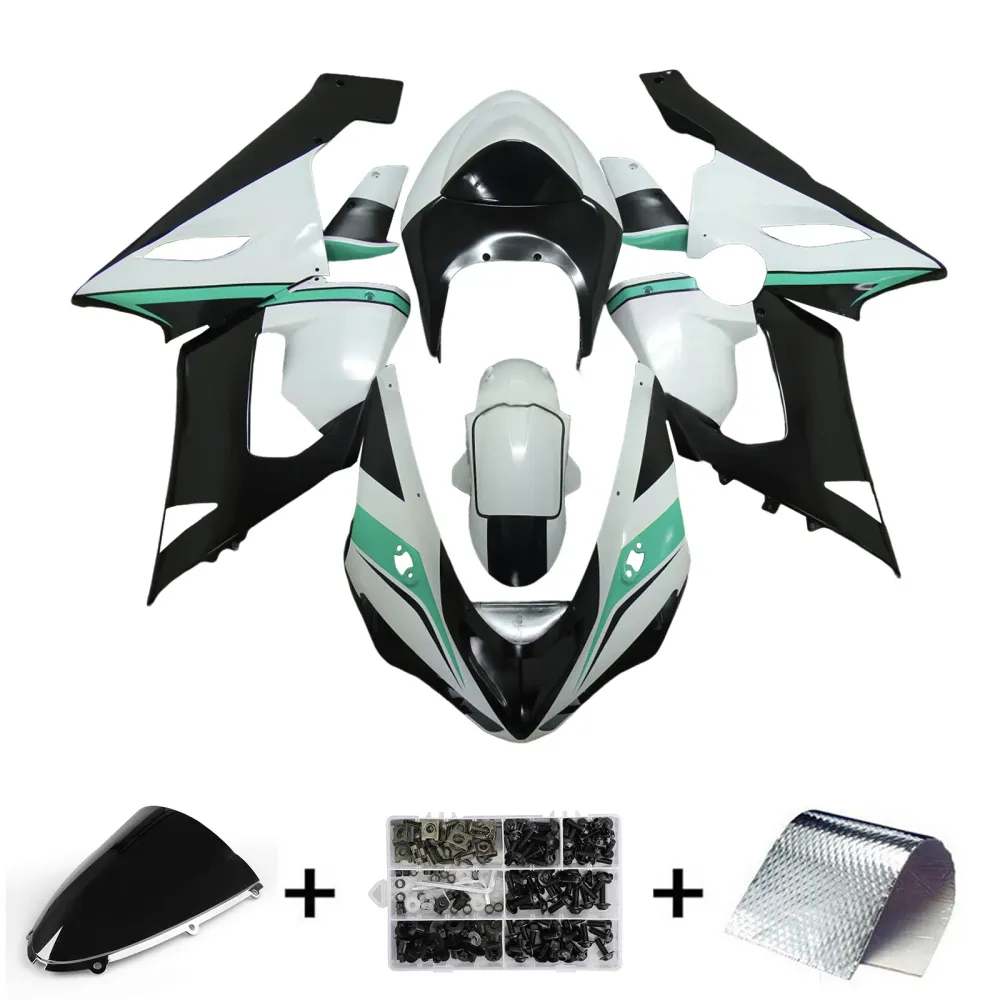 Injection Fairing Kit Bodywork Plast ABS passform för Kawasaki ZX6R 636 2005-2006