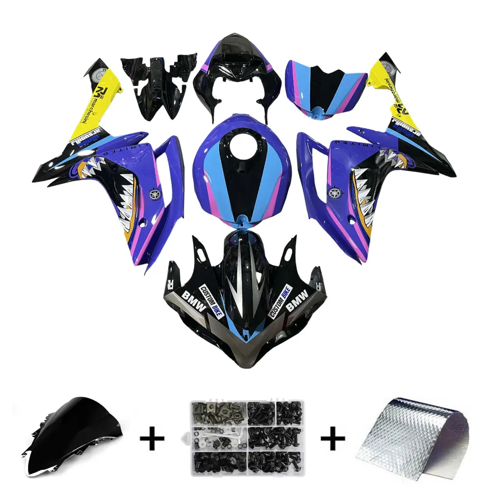 Injection Fairing Kit Bodywork Plastic ABS Yamaha YZFR1 YZF-R1 2007-2008