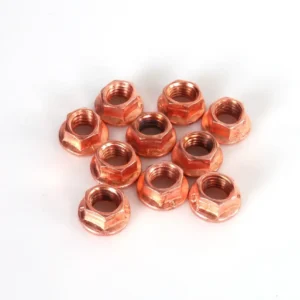 Låsmutter/Hjulmutter, M8 helmetallisk 10-pack