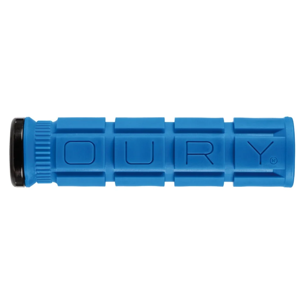 OURY Lock-on V2 135 mm blå grepp
