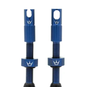 PEATY'S x Chris King MK2 Presta 42 mm slanglösa ventiler (x2) Blå
