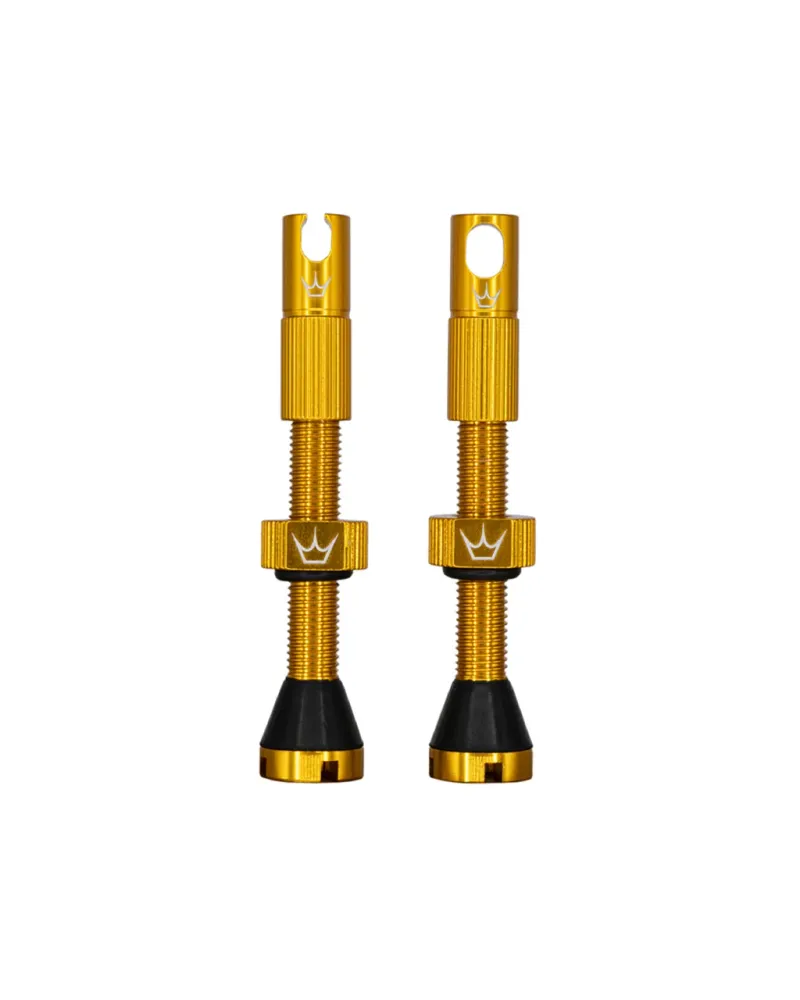 PEATY'S x Chris King MK2 Presta 60 mm slanglösa ventiler (x2) Guld